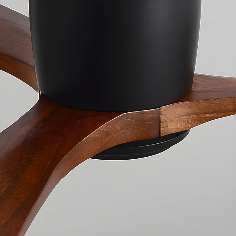 Plafondventilator met verlichting Scandinavisch houtdesign 106/122/132 cm dimbaar met afstandsbediening plafondventilator met LED-lamp houten bladen woonkamer slaapkamer eetkamer | Sansoti