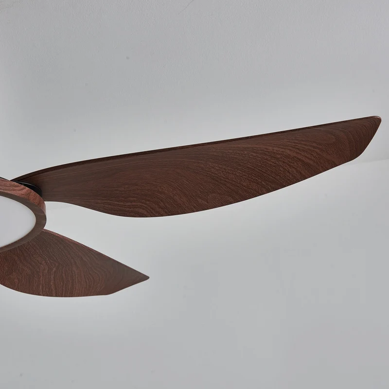 Plafondventilator met Verlichting Notenhout Messing Modern Design 3-Snelheden Afstandsbediening LED Geïntegreerd 35W Dimbaar Eiken Staal Luxe Scandinavisch Binnengebruik Woonkamer Slaapkamer Ventilator met Lampkap Ventilatie Koeling | Sansoti