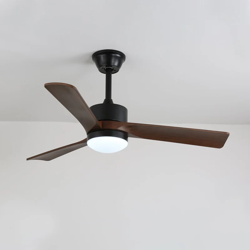 Moderne Plafondventilator met Verlichting – Ø132cm Designventilator in Hout & Metaal met LED-Lamp | Sansoti