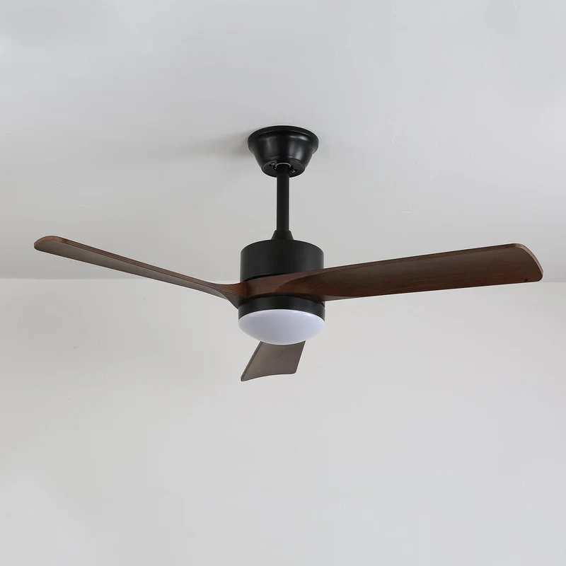 Moderne Plafondventilator met Verlichting – Ø132cm Designventilator in Hout & Metaal met LED-Lamp | Sansoti