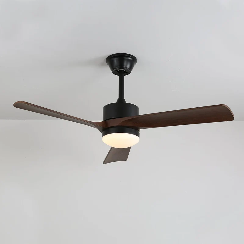 Moderne Plafondventilator met Verlichting – Ø132cm Designventilator in Hout & Metaal met LED-Lamp | Sansoti