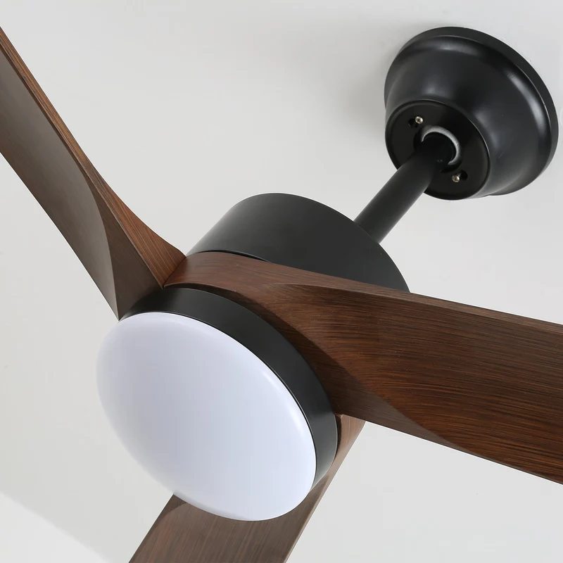 Moderne Plafondventilator met Verlichting – Ø132cm Designventilator in Hout & Metaal met LED-Lamp | Sansoti