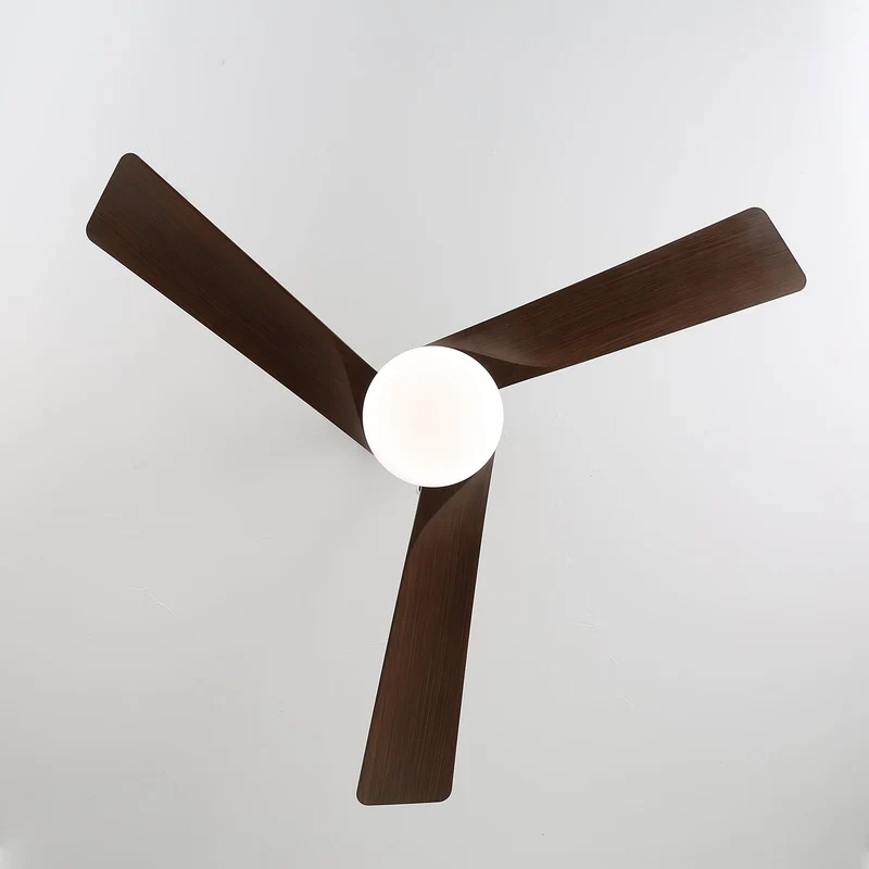 Moderne Plafondventilator met Verlichting – Ø132cm Designventilator in Hout & Metaal met LED-Lamp | Sansoti