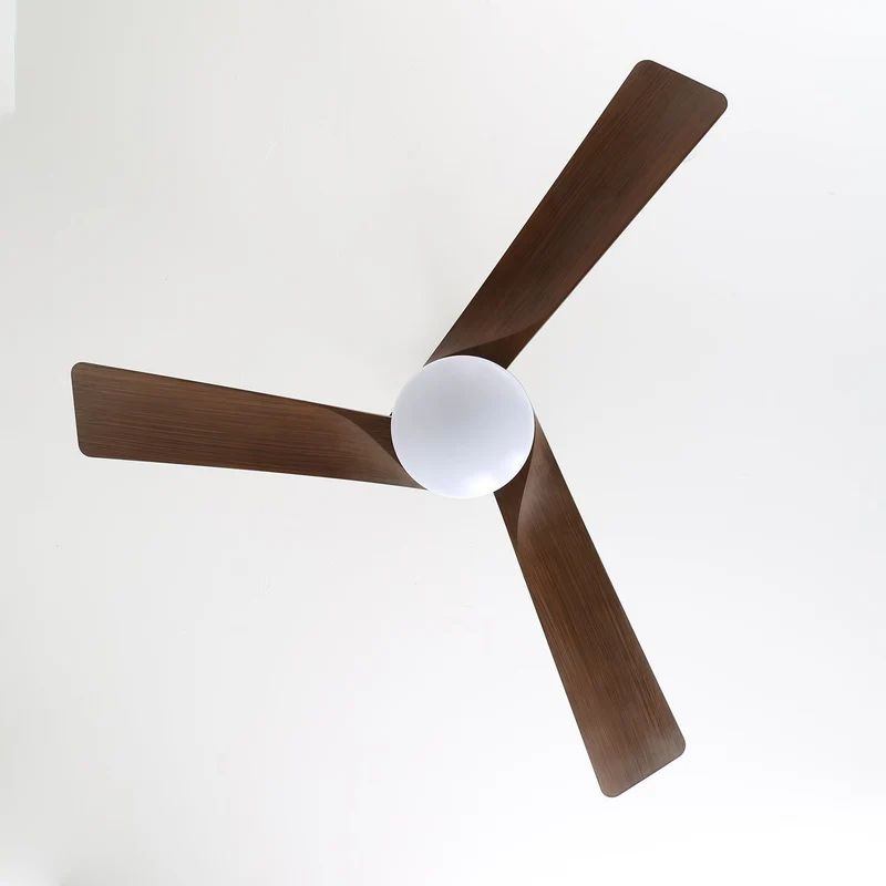 Moderne Plafondventilator met Verlichting – Ø132cm Designventilator in Hout & Metaal met LED-Lamp | Sansoti