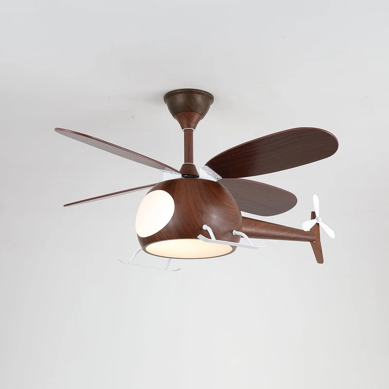 Moderne Plafondventilator met Verlichting Aviara Breeze – Ø70×H30 cm – 6 Snelheden – LED 35W – Walnoot & Houtkleur – Afstandsbediening – Kinderkamer & Woonkamer | Sansoti