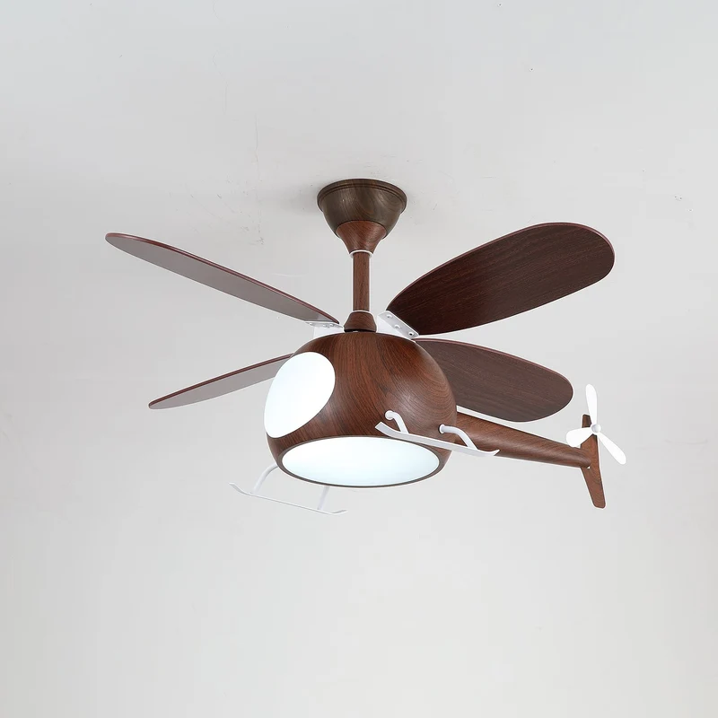 Moderne Plafondventilator met Verlichting Aviara Breeze – Ø70×H30 cm – 6 Snelheden – LED 35W – Walnoot & Houtkleur – Afstandsbediening – Kinderkamer & Woonkamer | Sansoti