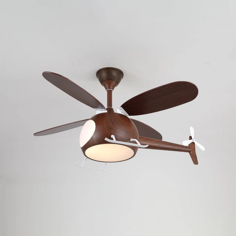 Moderne Plafondventilator met Verlichting Aviara Breeze – Ø70×H30 cm – 6 Snelheden – LED 35W – Walnoot & Houtkleur – Afstandsbediening – Kinderkamer & Woonkamer | Sansoti
