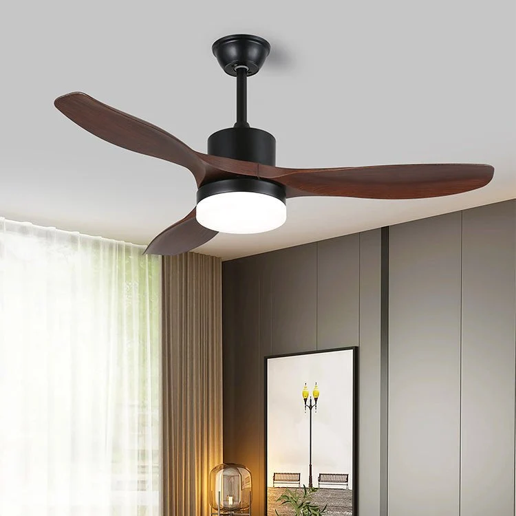 Scandinavisch geïnspireerde plafondventilator met verlichting en afstandsbediening – 6 snelheden, dimbaar LED, verkrijgbaar in 126 cm en 132 cm diameter | Sansoti