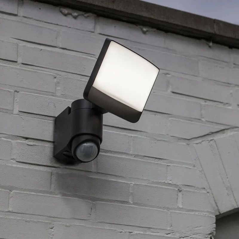 Lutec Sunshine LED-Außenwandleuchte IP44 500lm Schwarz