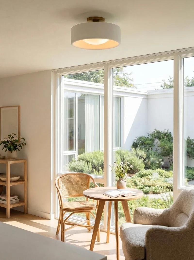 Porselein Plafondlamp Rond Modern – Zachte Sfeerverlichting voor Gang Kantoor Keuken | Sansoti