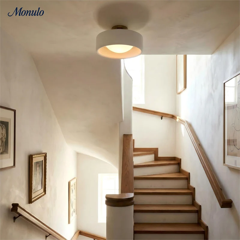 Porselein Plafondlamp Rond Modern – Zachte Sfeerverlichting voor Gang Kantoor Keuken | Sansoti