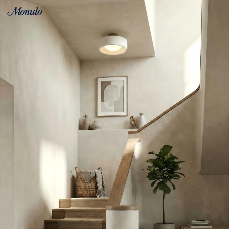 Porselein Plafondlamp Rond Modern – Zachte Sfeerverlichting voor Gang Kantoor Keuken | Sansoti