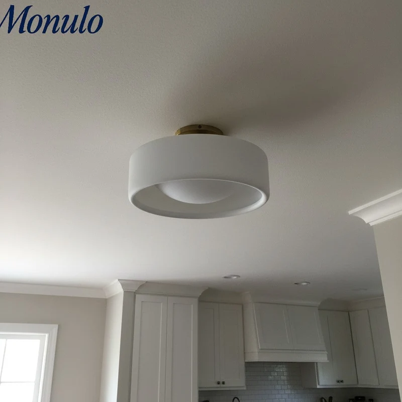 Porselein Plafondlamp Rond Modern – Zachte Sfeerverlichting voor Gang Kantoor Keuken | Sansoti