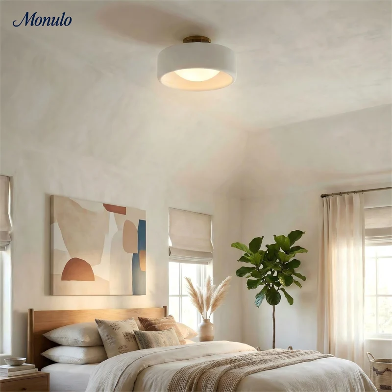 Porselein Plafondlamp Rond Modern – Zachte Sfeerverlichting voor Gang Kantoor Keuken | Sansoti