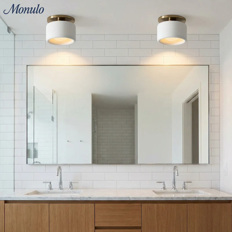Porselein Plafondlamp Rond Modern – Zachte Sfeerverlichting voor Gang Kantoor Keuken | Sansoti