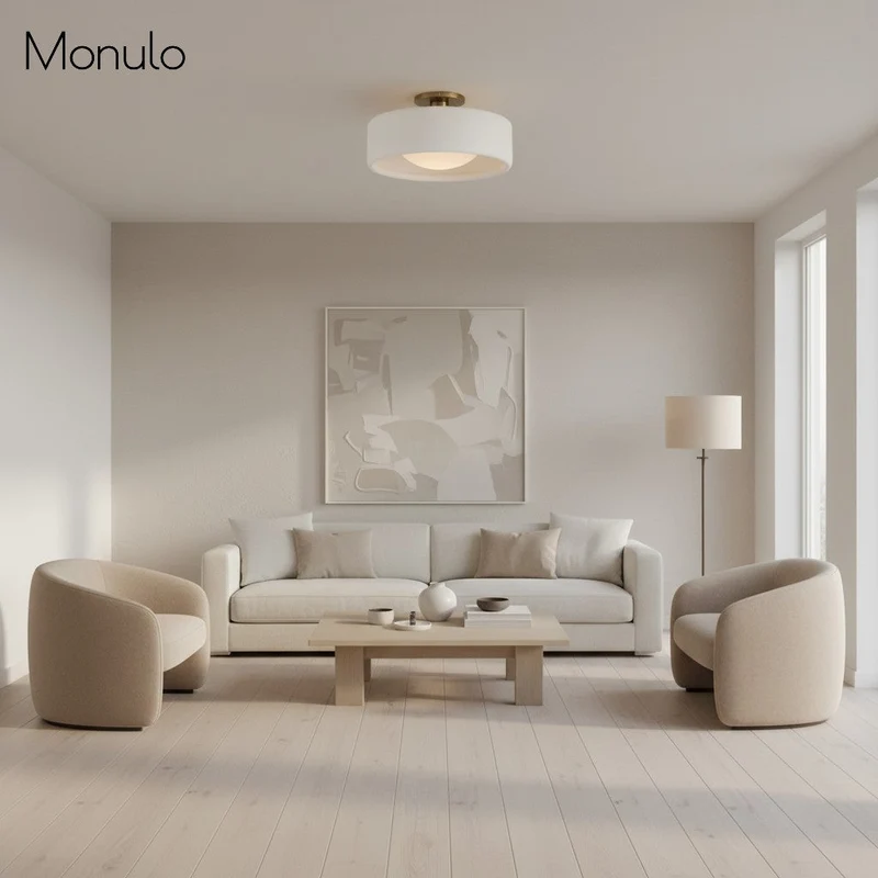 Porselein Plafondlamp Rond Modern – Zachte Sfeerverlichting voor Gang Kantoor Keuken | Sansoti