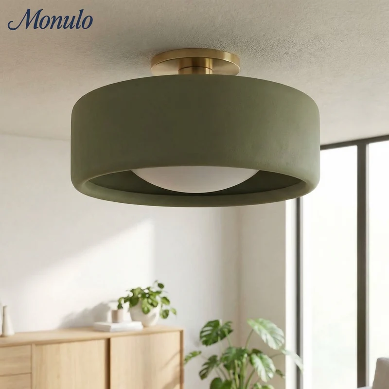 Porselein Plafondlamp Rond Modern – Zachte Sfeerverlichting voor Gang Kantoor Keuken | Sansoti