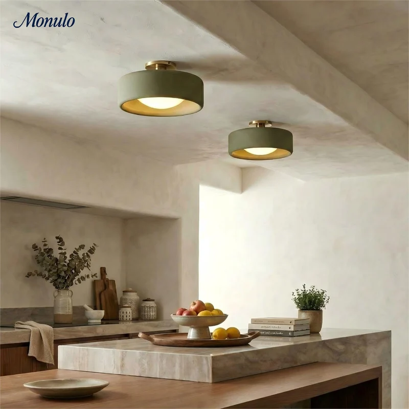 Porselein Plafondlamp Rond Modern – Zachte Sfeerverlichting voor Gang Kantoor Keuken | Sansoti