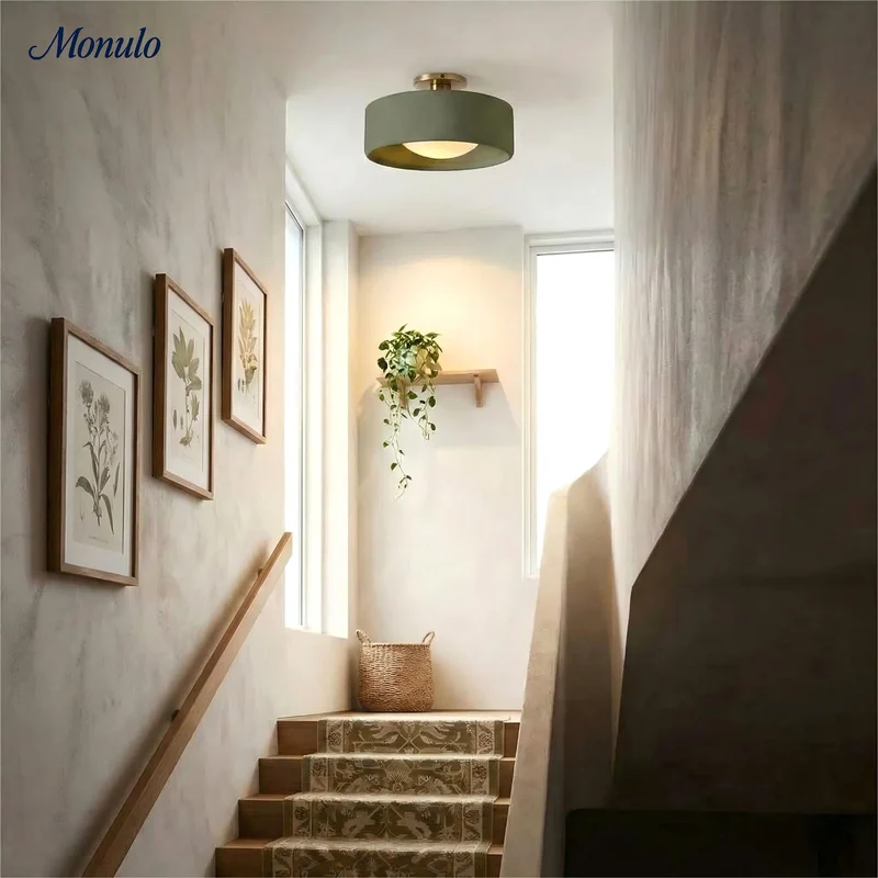 Porselein Plafondlamp Rond Modern – Zachte Sfeerverlichting voor Gang Kantoor Keuken | Sansoti