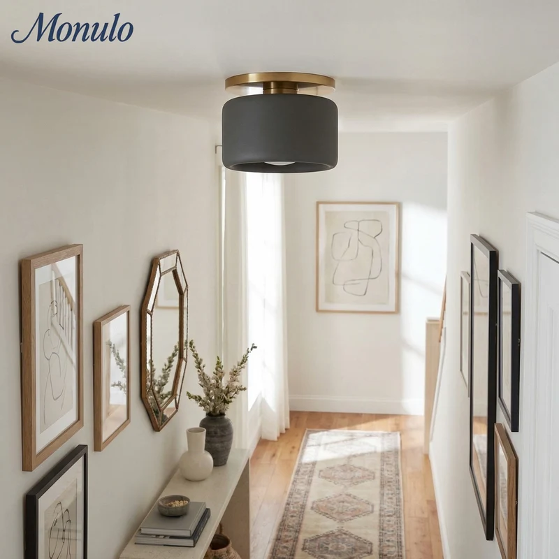 Porselein Plafondlamp Rond Modern – Zachte Sfeerverlichting voor Gang Kantoor Keuken | Sansoti
