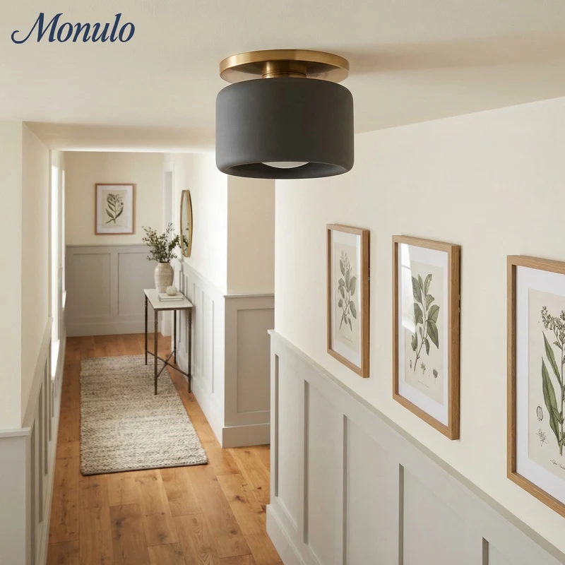 Porselein Plafondlamp Rond Modern – Zachte Sfeerverlichting voor Gang Kantoor Keuken | Sansoti