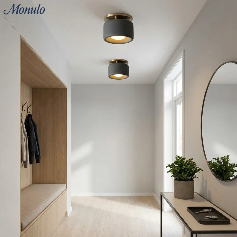 Porselein Plafondlamp Rond Modern – Zachte Sfeerverlichting voor Gang Kantoor Keuken | Sansoti
