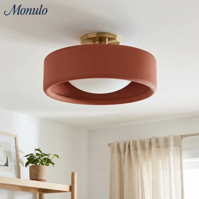 Porselein Plafondlamp Rond Modern – Zachte Sfeerverlichting voor Gang Kantoor Keuken | Sansoti