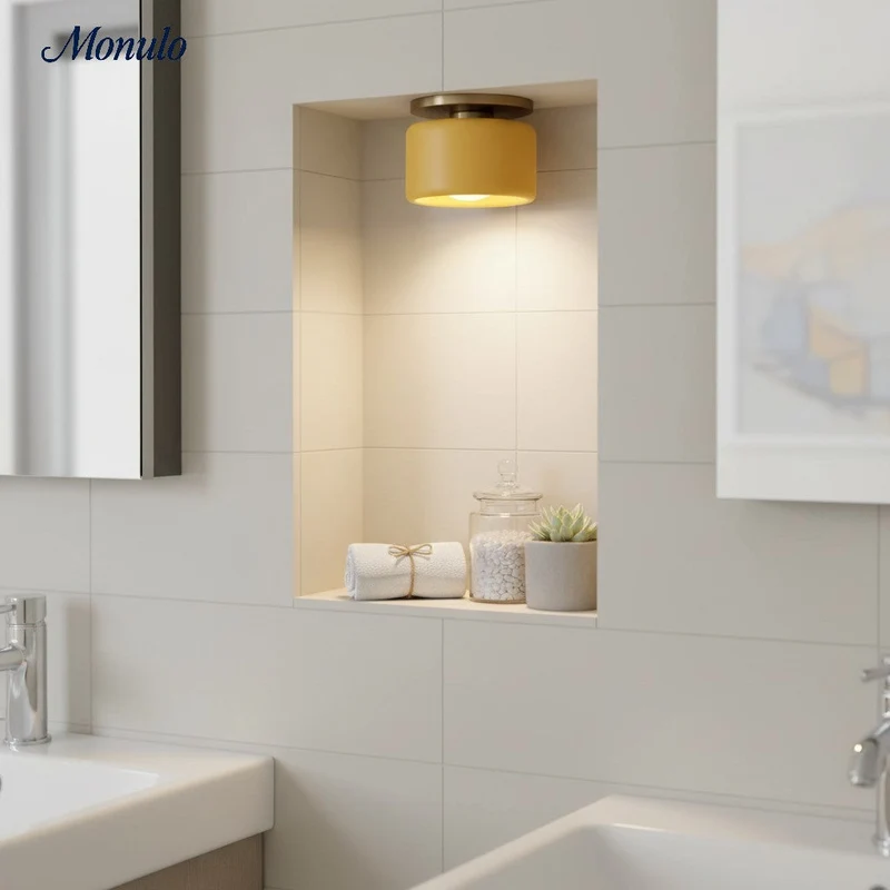 Porselein Plafondlamp Rond Modern – Zachte Sfeerverlichting voor Gang Kantoor Keuken | Sansoti