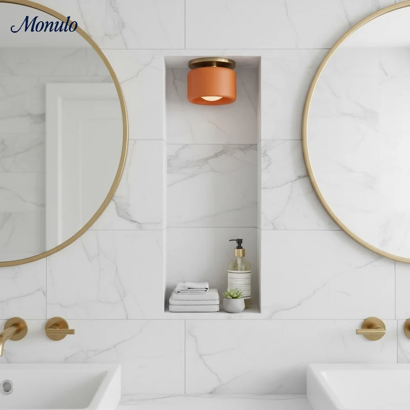 Porselein Plafondlamp Rond Modern – Zachte Sfeerverlichting voor Gang Kantoor Keuken | Sansoti