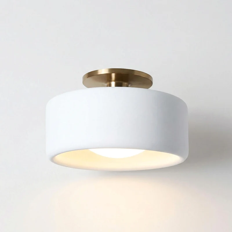Porselein Plafondlamp Rond Modern – Zachte Sfeerverlichting voor Gang Kantoor Keuken | Sansoti