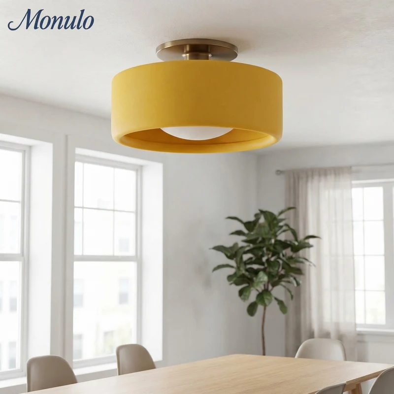 Porselein Plafondlamp Rond Modern – Zachte Sfeerverlichting voor Gang Kantoor Keuken | Sansoti
