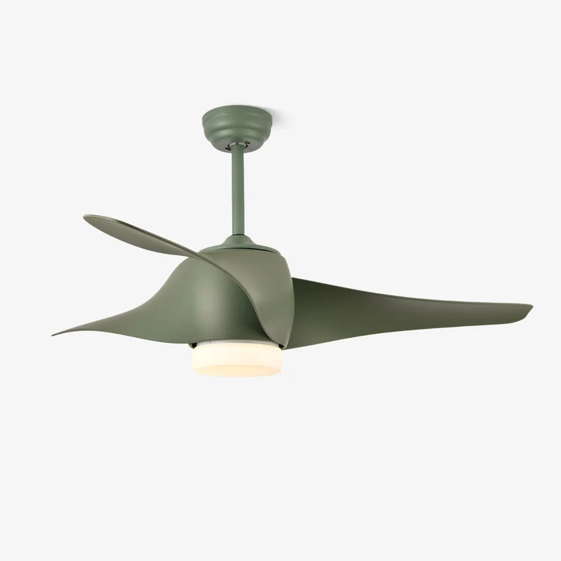 Plafondventilator met Verlichting 132 cm Verstelbaar Stille Motor en Afstandsbediening voor Woonkamer Slaapkamer | Sansoti