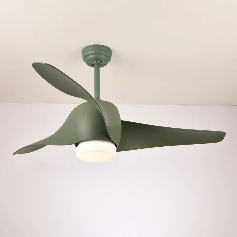 Plafondventilator met Verlichting 132 cm Verstelbaar Stille Motor en Afstandsbediening voor Woonkamer Slaapkamer | Sansoti