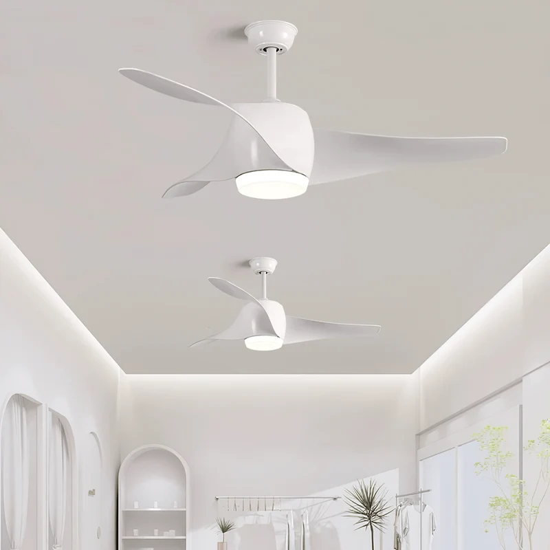 Plafondventilator met Verlichting 132 cm Verstelbaar Stille Motor en Afstandsbediening voor Woonkamer Slaapkamer | Sansoti