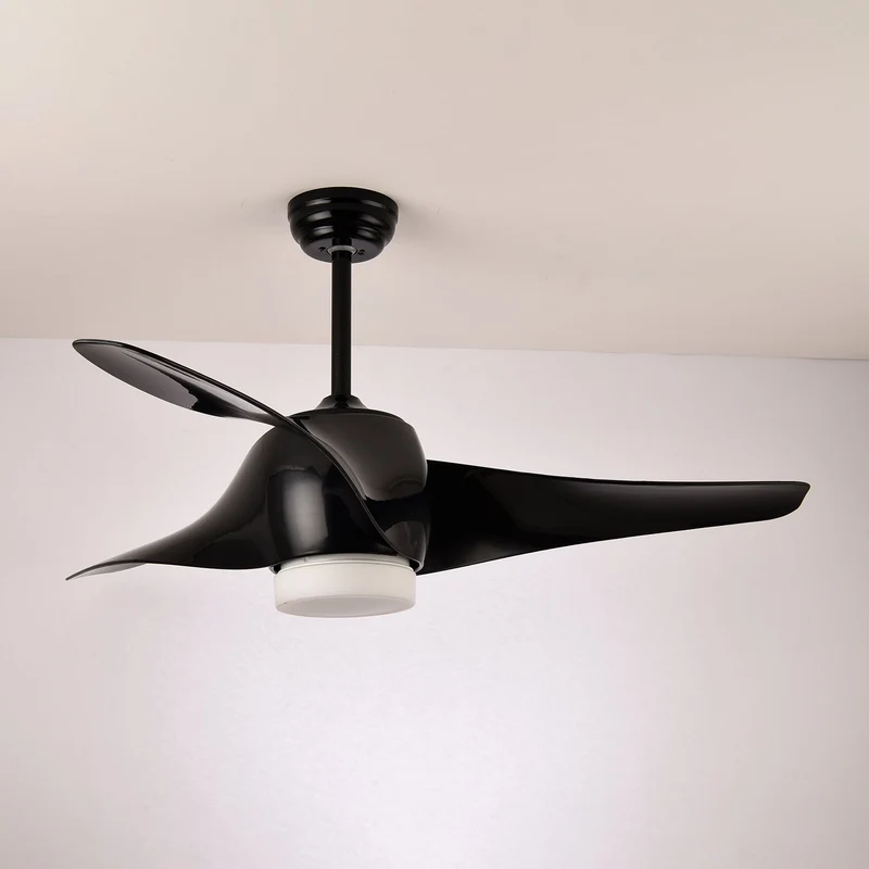 Plafondventilator met Verlichting 132 cm Verstelbaar Stille Motor en Afstandsbediening voor Woonkamer Slaapkamer | Sansoti