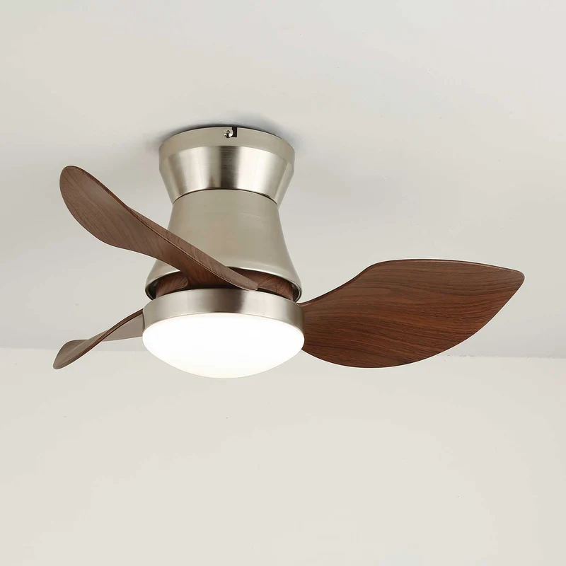 Moderne Plafondventilator met Verlichting – Hout & Metaal ø60×30cm | Sansoti