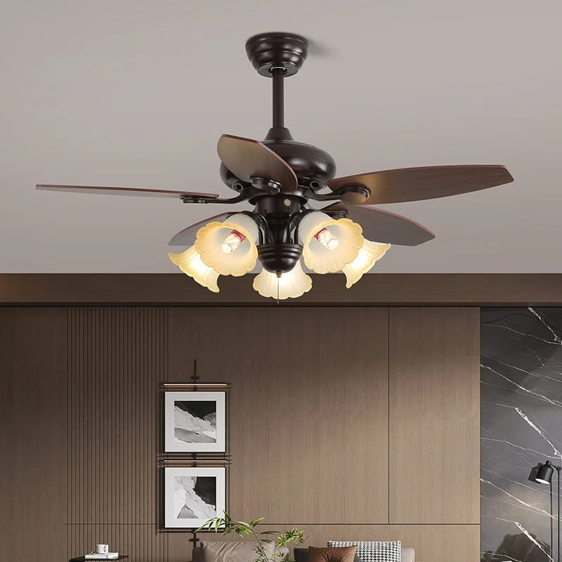 Vintage Plafondventilator met Verlichting 107cm | Sansoti