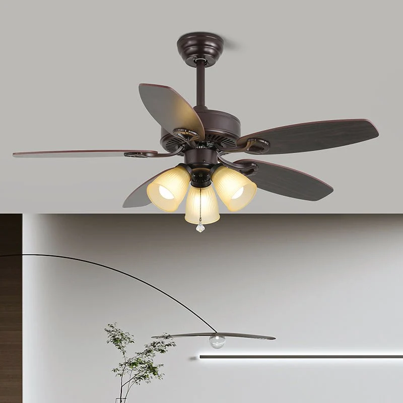 Vintage Plafondventilator met Verlichting 107cm | Sansoti