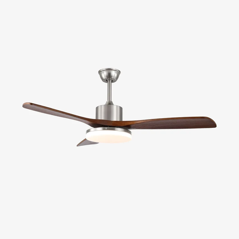 Moderne plafondventilator met verlichting – houtlook design voor ultiem comfort | Sansoti