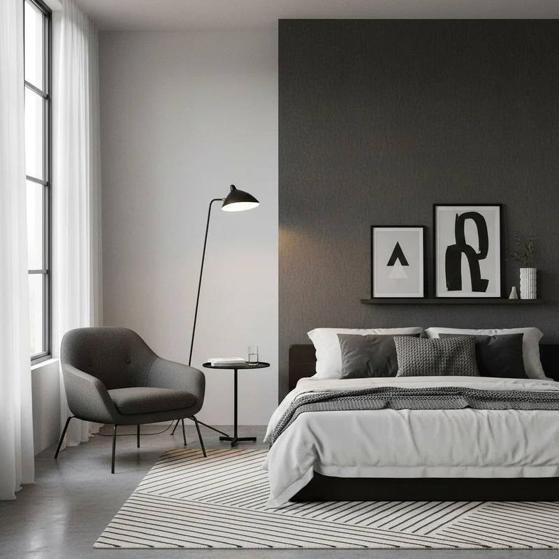 Industriële Vloerlamp Zwart Mat met Messing Accenten — Verstelbare Spot op Tripod Basis — E26/E27 fitting tot 40W — Scandinavisch Design voor Woonkamer & Leeshoek | Sansoti