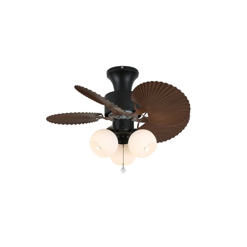 Tropische Plafondventilator met Glazen Verlichting – Ø 81cm – 6 Snelheden & Afstandsbediening | Sansoti