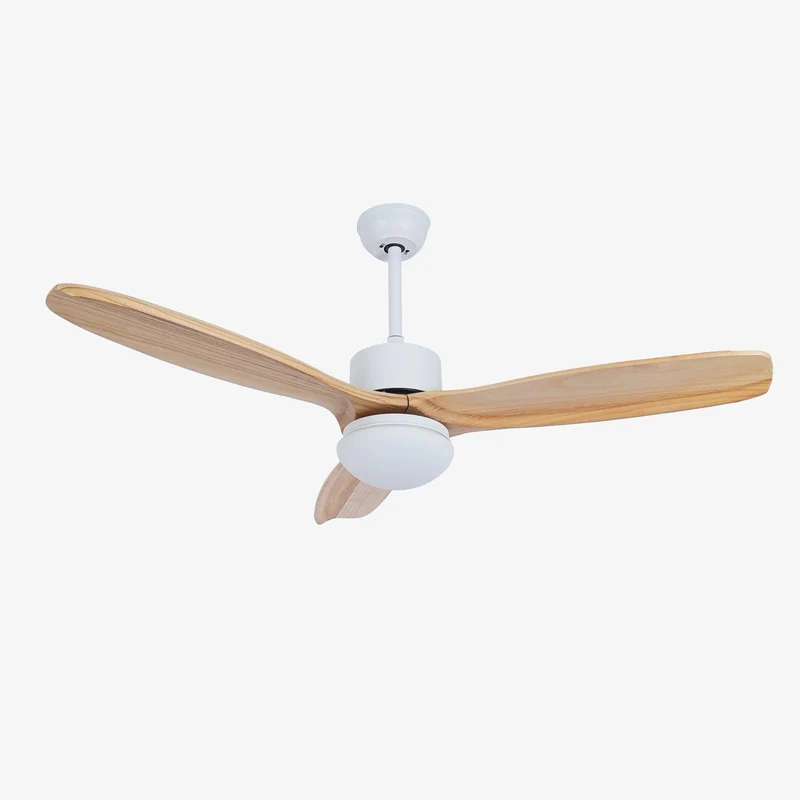 Scandinavische Plafondventilator met Verlichting Elegance Naturel – Vierkanten Houten Bladen met LED-Lamp & Afstandsbediening | Sansoti
