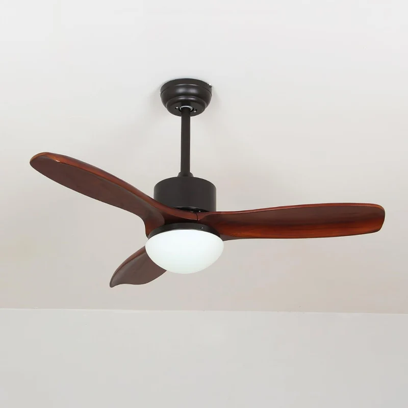 Scandinavische Plafondventilator met Verlichting Elegance Naturel – Vierkanten Houten Bladen met LED-Lamp & Afstandsbediening | Sansoti
