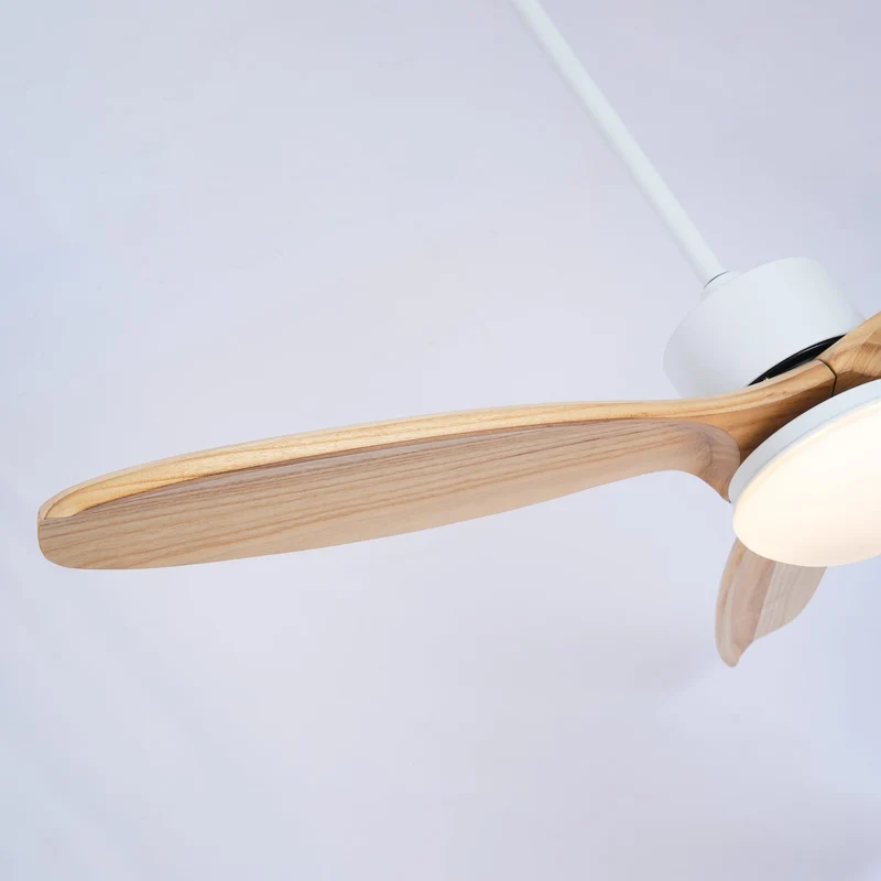 Scandinavische Plafondventilator met Verlichting Elegance Naturel – Vierkanten Houten Bladen met LED-Lamp & Afstandsbediening | Sansoti
