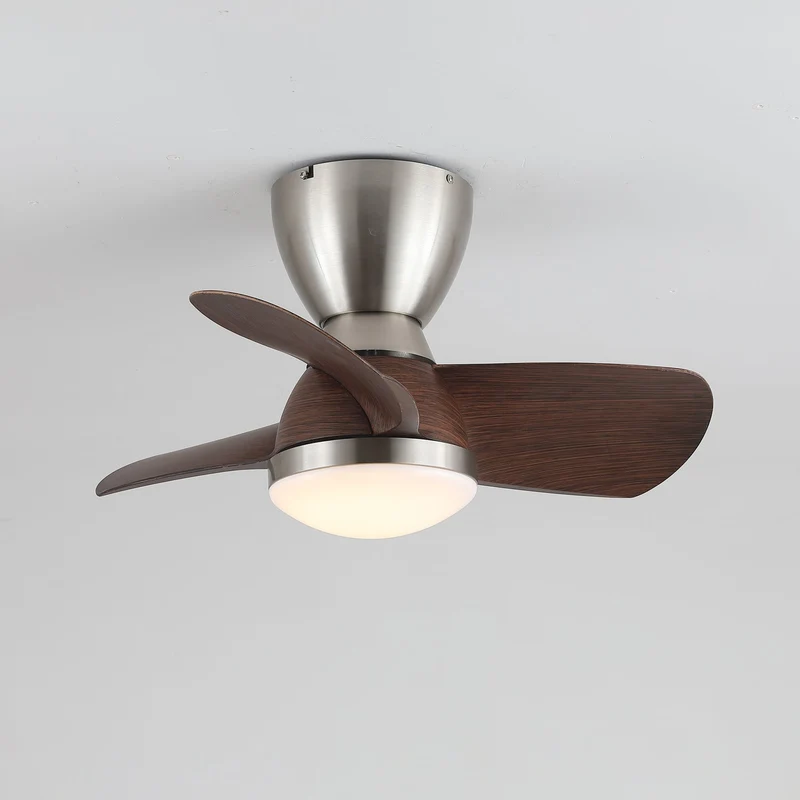 Plafondventilator met Verlichting Elora in Messing en Hout — Minimalistische Ventilator met LED Afstandsbediening | Sansoti