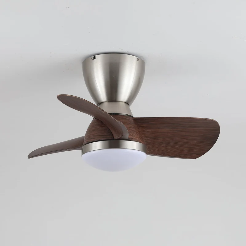 Plafondventilator met Verlichting Elora in Messing en Hout — Minimalistische Ventilator met LED Afstandsbediening | Sansoti