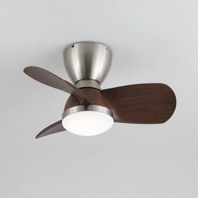 Plafondventilator met Verlichting Elora in Messing en Hout — Minimalistische Ventilator met LED Afstandsbediening | Sansoti