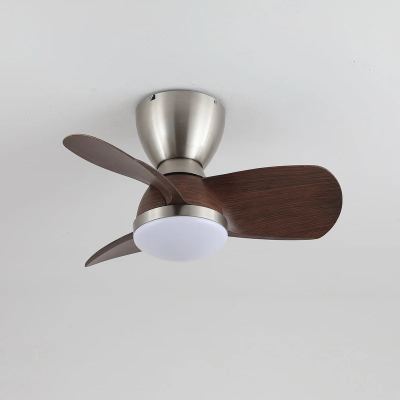 Plafondventilator met Verlichting Elora in Messing en Hout — Minimalistische Ventilator met LED Afstandsbediening | Sansoti