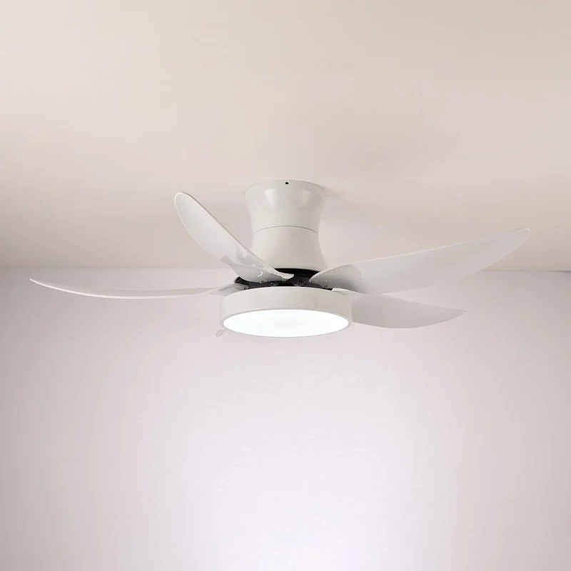 Plafondventilator met Verlichting 132cm Modern Zwart Metaal Kunststof LED 24W Verstelbaar 6 Snelheden | Sansoti