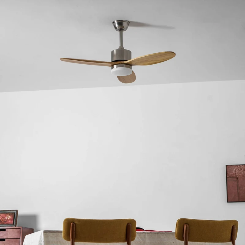 Plafondventilator met Geïntegreerde LED-verlichting – Dimmeerbaar & Verstelbaar – Stil & Energiebesparend | Sansoti